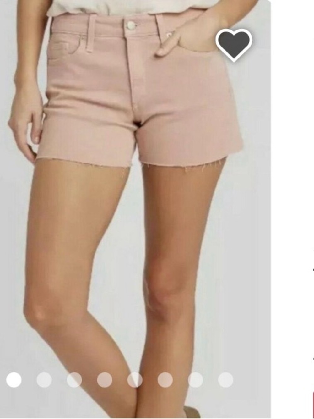 Universal Thread Pink High Rise Frayed Hem Denim Shorts